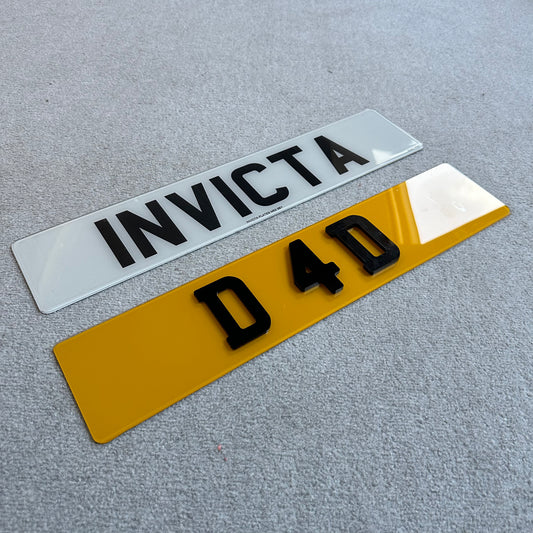 4D Double Stack Acrylic Number Plates